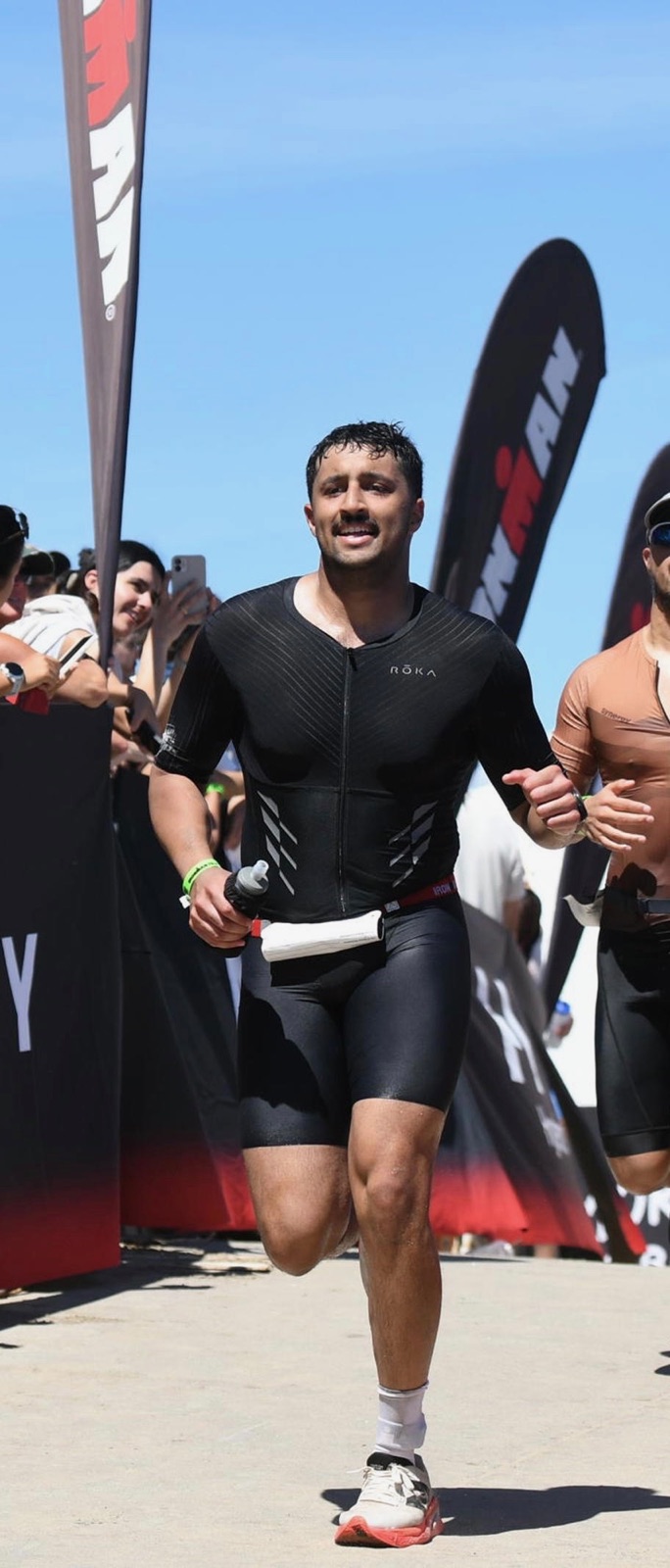 Mo on the finishing straight of an Ironman 70.3